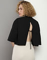 Calvin Klein Tie Up Back Seersucker Shirt