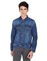 Flying Machine Panelled Spread Collar Denim Jacket