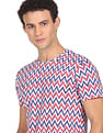 Flying Machine Chevron Print Cotton T-Shirt