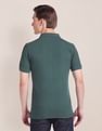 U.S. Polo Assn. Men Green Polo T-Shirt With Side Vents