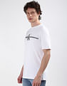 Calvin Klein Brand Print Cotton T-Shirt