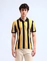 Flying Machine Vertical Stripe Cotton Polo Shirt
