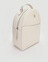 Tommy Hilfiger Solid Beige PU Backpacks