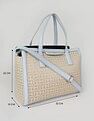 Tommy Hilfiger Logo Beige Cotton Handbags