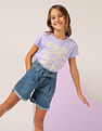 U.S. Polo Assn. Kids Girls Brand Printed Relaxed Fit T-Shirt