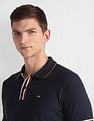 Arrow Sports Tipped Collar Solid Polo Shirt