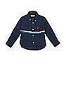 U.S. Polo Assn. Kids Boys Button-Down Collar Striped Tape Shirt