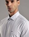 Tommy Hilfiger Striped Regular Fit Plain Woven Shirt