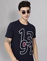 AD by Arvind Typographic Print Cotton T-Shirt