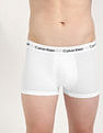 Calvin Klein Underwear Low Rise Solid White Trunks - Pack Of 3