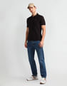 Arrow Sports Ribbed Collar Solid Polo Shirt