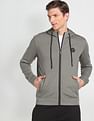 Arrow Newyork Solid Zip Up Sweatshirt