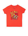 U.S. Polo Assn. Kids Boys Graphic Print Crew Neck T-Shirt