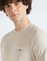 Tommy Hilfiger Heathered Linear Logo Regular Fit T-Shirt