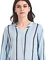 U.S. Polo Assn. Women Vertical Stripe V-Neck Top