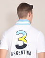 U.S. Polo Assn. Argentina Flag Appliqued Pique Polo Shirt