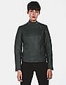 U.S. Polo Assn. Women Asymmetric Zipper Solid Biker Jacket