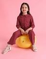U.S. Polo Assn. Kids Girls Perter Pan Collar Top