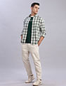 Tommy Hilfiger Checked Regular Fit Plain Woven Shirt