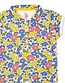 U.S. Polo Assn. Kids Girls Multi Colour Short Sleeve Printed Polo Shirt