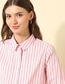U.S. Polo Assn. Women Regular Fit Vertical Striped Shirt