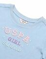 U.S. Polo Assn. Kids Girls Brand Embroidered Relaxed Fit T-Shirt