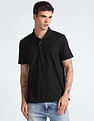Calvin Klein Geometric Print Knitted Polo Shirt