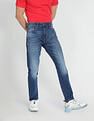 Flying Machine Slash Slim Tapered Fit Mid Rise Jeans
