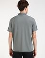 Calvin Klein Jeans Striped Regular-Fit Polyester Polo T-Shirt