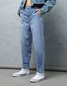 Flying Machine Women Mom Fit Rinsed Jeans