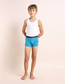 USPA Innerwear Boys Mid Rise Cotton Spandex Trunks - Pack Of 3