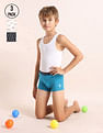 USPA Innerwear Boys Mid Rise Cotton Spandex Trunks - Pack Of 3