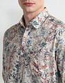 Arrow Sport Floral Print Satin Shirt