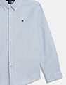 Tommy Hilfiger Boys Blue Vertical Striped Shirt