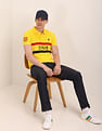 U.S. Polo Assn. Spain Flag Embroidered Pique Polo Shirt