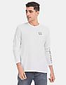 Calvin Klein Men White Round Neck Long Sleeve T-Shirt