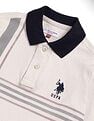 U.S. Polo Assn. Kids Boys Horizontal Striped Cotton Polo Shirt