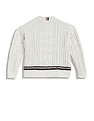 Tommy Hilfiger Kids Boys Cable Knit Regular Fit Sweatshirt