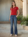 U.S. Polo Assn. Women Mid Rise Bootcut Jeans