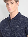 Flying Machine Graphic Print Cotton Polo Shirt