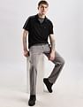 Calvin Klein Jeans Mens Black Solid Polo Shirts