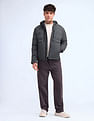 Flying Machine Regular Fit Solid Padded Jacket