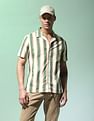 Flying Machine Short Sleeve Vertical Stripe Shirt