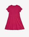 Tommy Hilfiger Kids Girls Cotton Round Neck A-Line Dress