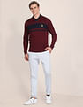 U.S. Polo Assn. V-Neck Horizontal Stripe Sweater