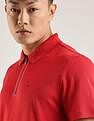 Calvin Klein Jeans Solid Regular-Fit Cotton Polo T-Shirt