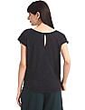 U.S. Polo Assn. Women Boat Neck Metallic Knit Top