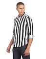 Flying Machine Vertical Stripe Cotton Shirt