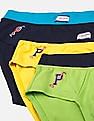 USPA Innerwear Boys Solid Cotton Spandex IKBA Briefs - Pack Of 3