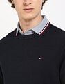 Tommy Hilfiger Solid Regular-Fit Cotton Sweater